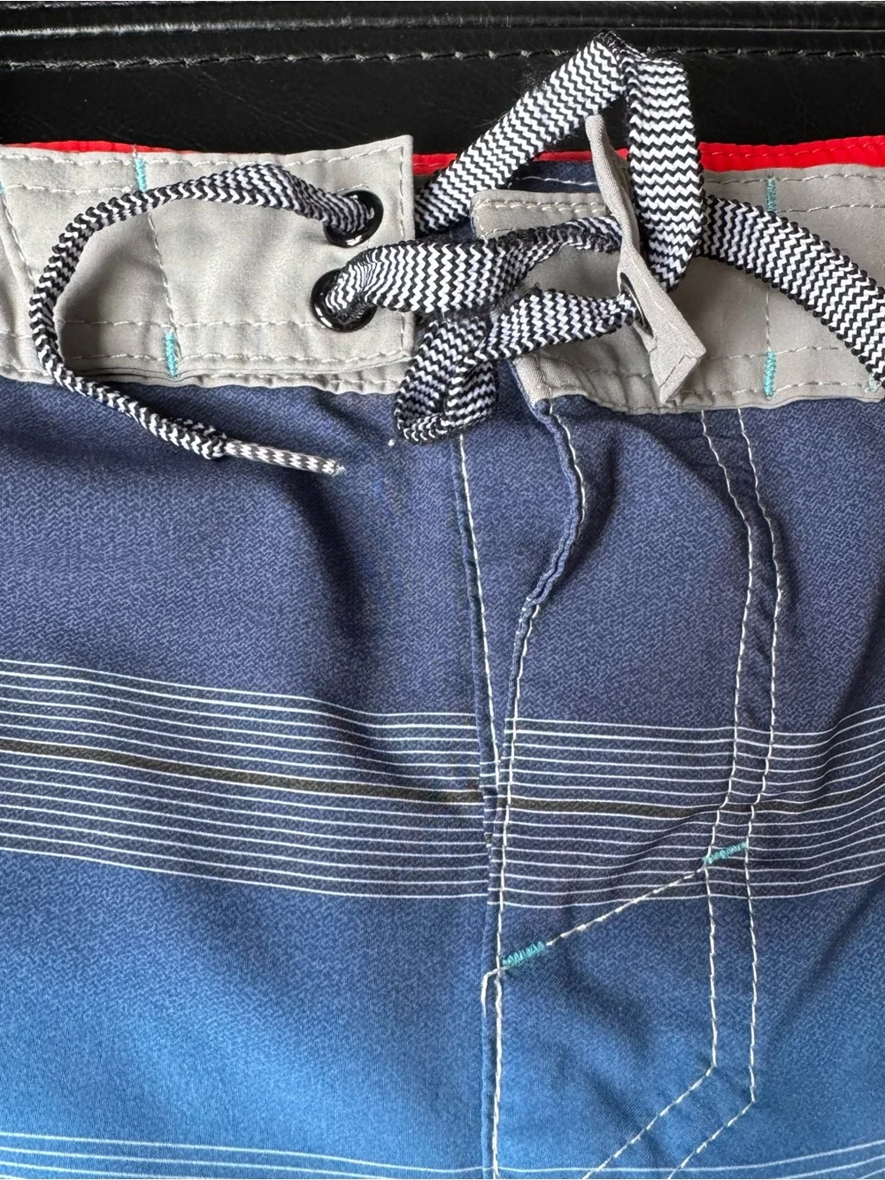 Mossimo Blue Gradient Stripe Swim Trunks